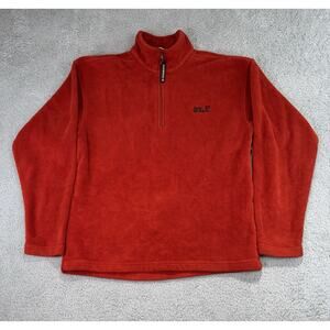Jack Wolfskin Fleece Jacket Unisex XL 1/4 Zip Outdoor Trek Nanuk Orange